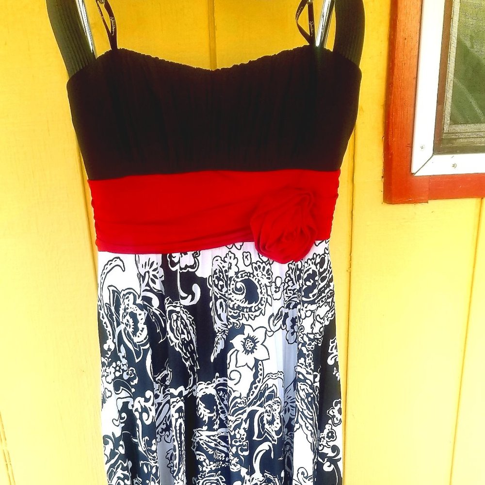 LONG SPRING TOPLESS DRESS